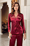 Freshness 9600-PT Saten Dantel Detay Pijama Takım