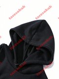 I'M Fine İskelet Baskılı Erkek Basic Kapüşonlu Üstleri Hip Hop Bol Sweatshirtler Günlük Polar