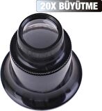 Saatçi Tamirci Kuyumcu Büyüteç 20x Büyüteç Optik Cam Lens Saatçi Büyütecei
