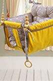 Wag Swing Sarı Çocuk Ahşap Salıncak Bebek Hamak Ev Tavan Bahçe Salıncağı