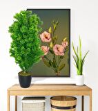 Yapay Çiçek Siyah Saksıda Yeşil Fesleğen Bonsai Ağacı 55cm