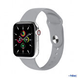 Global 42-49mm Yeni Nesil Apple Uyumlu Akıllı Saat Kordonu Silikon Gri