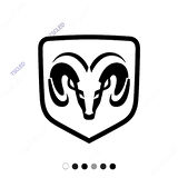 Dodge Koç Araba Araç Logosu Sticker Yapıştırma 17cm