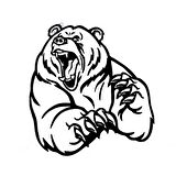 Kızgın Pençeli Ayı Etiket Sticker Yapıştırma 17cm,