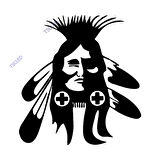 Kızılderili Uzaktan Görünüşü Sticker 15cm