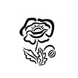Menekşe Çiçeği Sticker 17cm