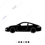 Porche 911 Klasik Spor Araba Yan Görünüm Sticker 15cm