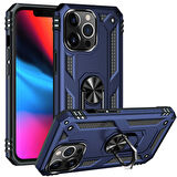 Apple iPhone 13 Pro Kılıf Yüzüklü Magnetic Antişok Korumalı Silikon Kapak