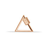 Labirent Motifli Üçgen Charm Kilidi