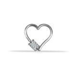 Taşlı Kalp Charm Kilidi