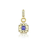 Safir Taşlı Kalemli Kare Charm