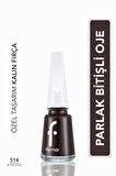 Flormar Klasik Parlak Bitişli Yüksek Pigmentli Oje - Nail Enamel -514 Bıtter Cocoa New- 8682536036382