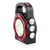 Ayt Powermaster HB-6678C Cob Ledli 20 Watt 3 Kademeli Şarjlı USB Çıkışlı Solar Lamba Kamp Lambası