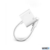 Global 2in1 Lightning to 3.5mm+Lightning Şarj Adaptör Dönüştürücü WNE0116