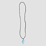 Uretti - Tuğba 6667 - El Yapımı Doğal Taş Akuamarin Taş Kolye - 30 cm