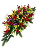 Yapay Çiçek Yemek Masası Çiçeği Kokinalı Yeşil Çam Dallı Yılbaşı Masa Çiçeği 75*35