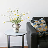 Yapay Çiçek Gelincik Çiçeği Kar Beyaz Renk 3 Çiçek 1 Tomurcuk 59Cm