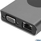 Global 15in1 Hub Kablosuz Şarj/Type-C to 4K HDMI/UsbA 3.0/TF SD/VGA/3.5mm/AUX/PD/RJ45 Gigabit Ethernet Dönüştürücü Adaptör WNE1139