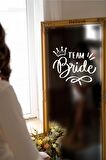 Bride To Be Yazısı Ayna Cam Sticker Team Bride Sticker  Aksesuar İz Bırakmaz Kolay Yapışır 