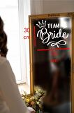 Bride To Be Yazısı Ayna Cam Sticker Team Bride Sticker  Aksesuar İz Bırakmaz Kolay Yapışır 