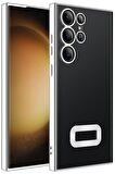 Galaxy S23 Ultra Kılıf Köşeleri Renkli Şeffaf Kamera Korumalı Silikon Luxury Kapak