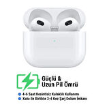 La Modena Premium 3. Nesil Beyaz Ios Android Uyumlu Kablosuz Bluetooth Kulaklık Yeni Nesil Karışık Renk Kılıf Hediyeli