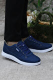 Fort Dks 2038 Mavi Hafif Rahat Keten Sneaker Erkek Ayakkabı