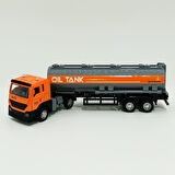 Oyuncak Metal Kasa Kapıları Açılan Çek Bırak Dorseli Model Çekici Tır Die-Cast 25 Cm Turuncu