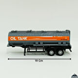 Oyuncak Metal Kasa Kapıları Açılan Çek Bırak Dorseli Model Çekici Tır Die-Cast 25 Cm Turuncu