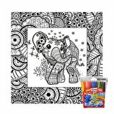 Kumtoys Tuval Mandala Tuval Boyama Tual 30x30cm