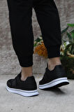 Fort 2649 Wks 2649 Siyah Beyaz Anatomik Rahat Sneaker Erkek Ayakkabı