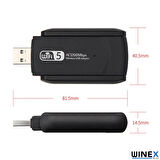 Global Wifi5 AC1300Mbps 2.4G+5G Wifi Dongle USB 3.0 Adaptör WNE0004