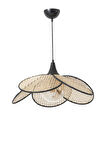 PERVANE TEKLİ CAMLI RATTAN SARKIT