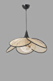 PERVANE TEKLİ CAMLI RATTAN SARKIT