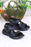 Fort 35375 Diva Comfort Rahat Çapraz Kuşaklı Çırtlı Kadın Sandalet