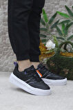 Kinetix Adexa Pu W Siyah Beyaz Hafif Rahat Orijinal Ürün Sneaker Kadın Ayakkabı