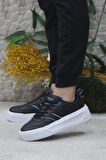 Kinetix Adexa Pu W Siyah Beyaz Hafif Rahat Orijinal Ürün Sneaker Kadın Ayakkabı