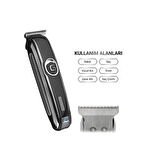 ArtıTech Şarjlı Traş Makinesi Saç Sakal Kesme Ense Vücut Kılı Çizim Epilasyon Öncesi Tüy Kısaltma Ar-605