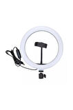 Youtuber Işığı Video Oda Çekimleri Için Ring Light Sürekli Beyaz Led Işık Kuaförler İçin Makyaj 12"
