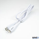 Global CA119 3A PD20 Type-C to Lightning Data ve Hızlı Şarj Kablosu Beyaz