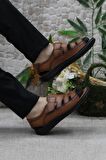 Mehmet Mete 106 Taba Kale Comfort Hakiki Deri Erkek Sandalet