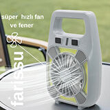 Gold Silver GS-265 Şarjlı Fanlı Işık – 10W Güç | Type-C Şarj | LED Işık + Fan | Su Geçirmez Tasarım