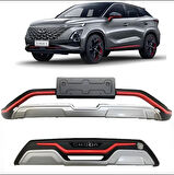 AUTOGP  Chery omoda 5 ön ve arka tampon koruma difüzör plastik kırmızı detaylı 2022+