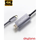 CH-01 Type-C To 4K 60Hz Ultra Full Hd HDMI Usb-C Tak Çalıştır Görüntü Aktarım Kablosu