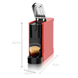 Ox-pro Kırmızı Espresso Kapsül Kahve Makinesi