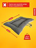 XPERMATE Comfort Köpek Yatağı, Kedi Yatağı, Tüy Tutmayan ve Su İtici Kumaş 55 x 65 cm Antrasit Bej