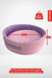 XPERMATE Sünger Simit Küçük Irk Köpek Yatağı Ve Kedi Yatağı 45 Cm Pembe Lila