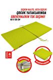 Uyku Meleği, Anne Yanı Park Yatak Süngeri, Katlanır Bebek Yatak, Beşik Süngeri 60x120 Yeşil