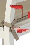Xpermate Fermuarlı 2'li Sandalye Minderi Su İtici Kumaş 40x40Cm Sünger Sandalye Minderi Bağcıklı Bej
