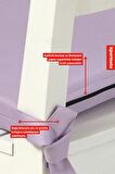 Xpermate Fermuarlı 2'li Sandalye Minderi Su İtici Kumaş 40x40Cm Sünger Sandalye Minderi Bağcıklı Lila